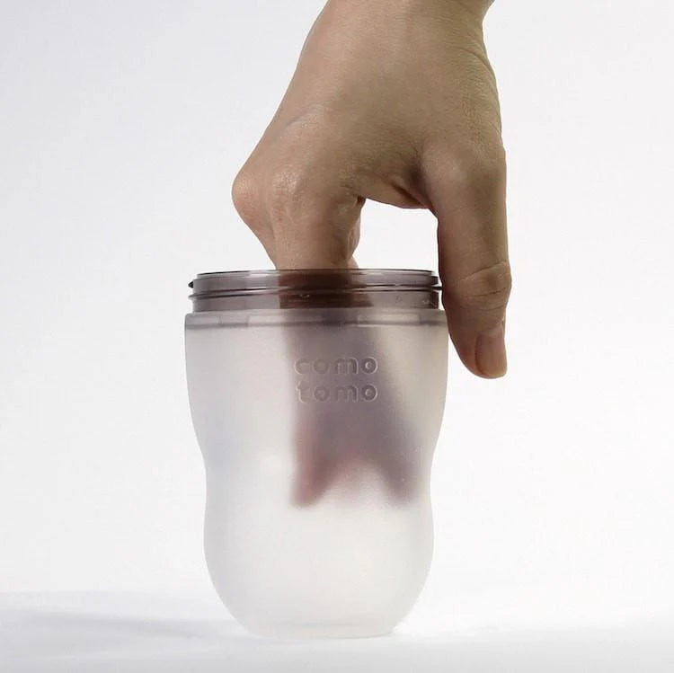 COMOTOMO NATURAL SILICONE BABY BOTTLE 250ML PINK