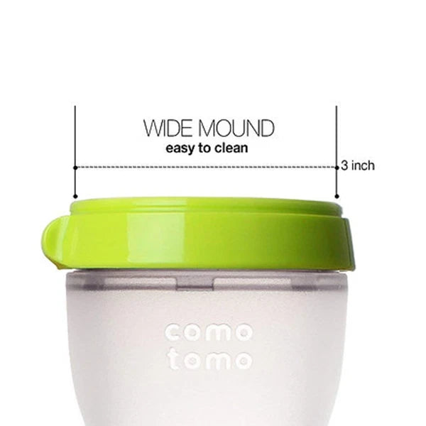 COMOTOMO Natural Silicone Baby Bottle – Anti-Colic, Breastfeeding Friendly COMO
