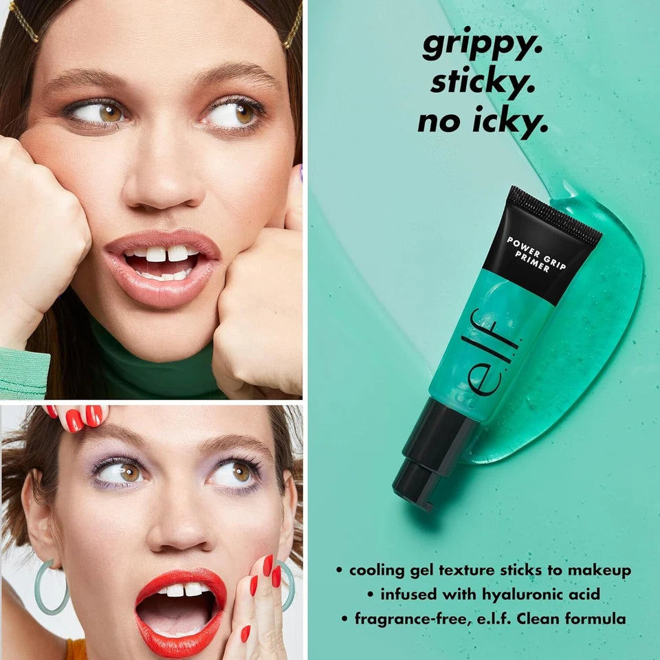 E.L.F Power Grip Primer, Gel-Based & Hydrating Face Primer Smoothing Skin, ELF