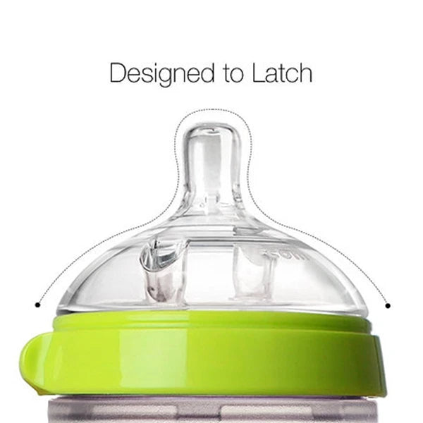 COMOTOMO Natural Silicone Baby Bottle – Anti-Colic, Breastfeeding Friendly COMO