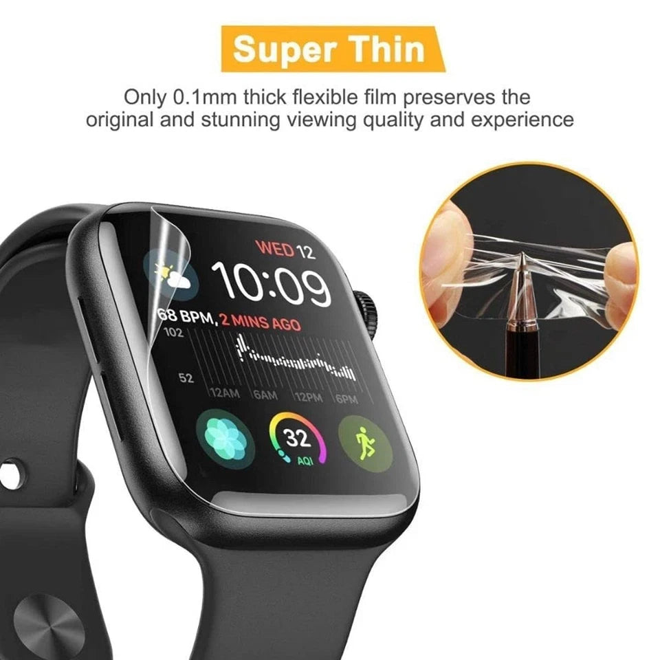 2x Apple Watch Screen Protector – Tempered Glass for Series 1–9, SE & Ultra