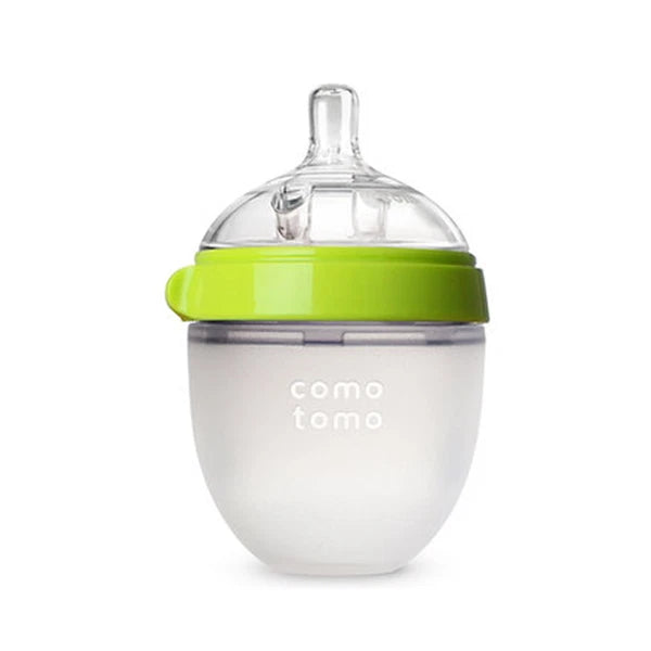 COMOTOMO Natural Silicone Baby Bottle – Anti-Colic, Breastfeeding Friendly COMO