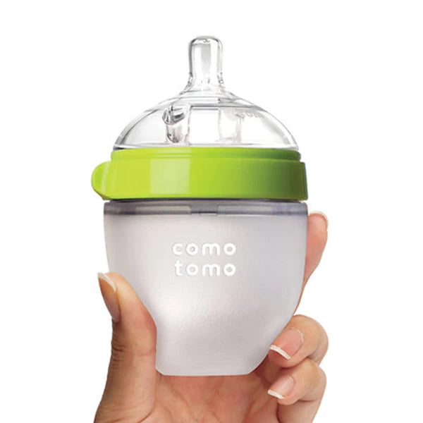 COMOTOMO Natural Silicone Baby Bottle – Anti-Colic, Breastfeeding Friendly COMO