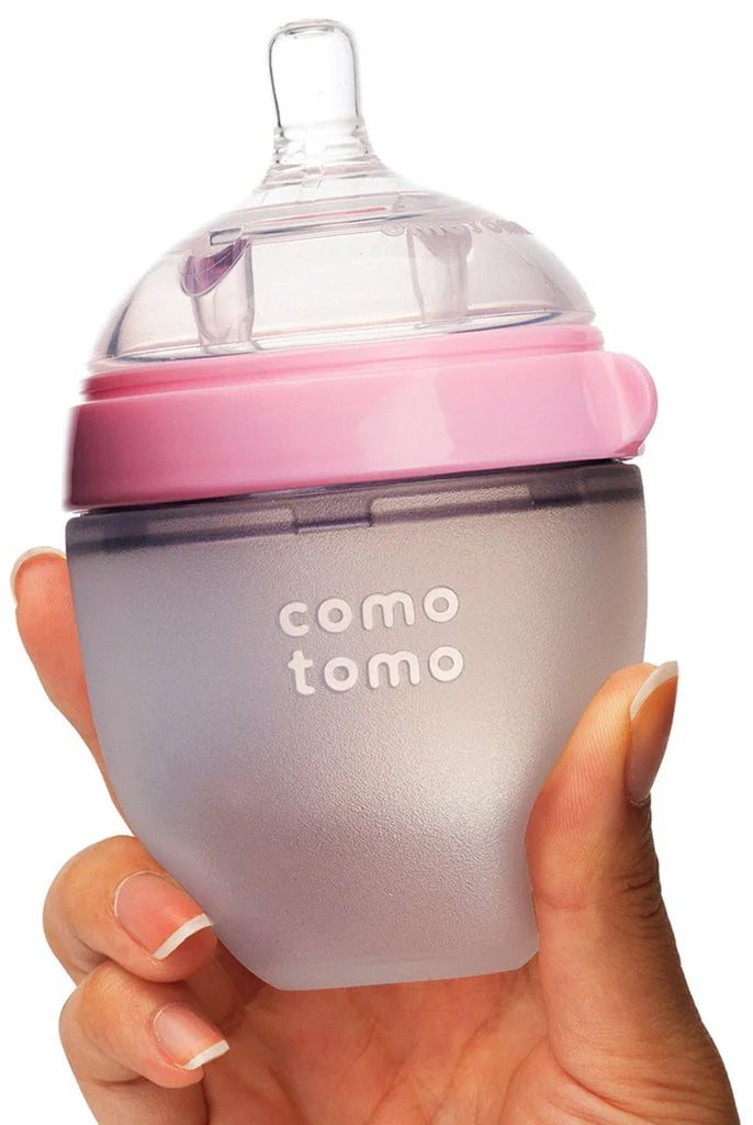 COMOTOMO NATURAL SILICONE BABY BOTTLE 150ML PINK