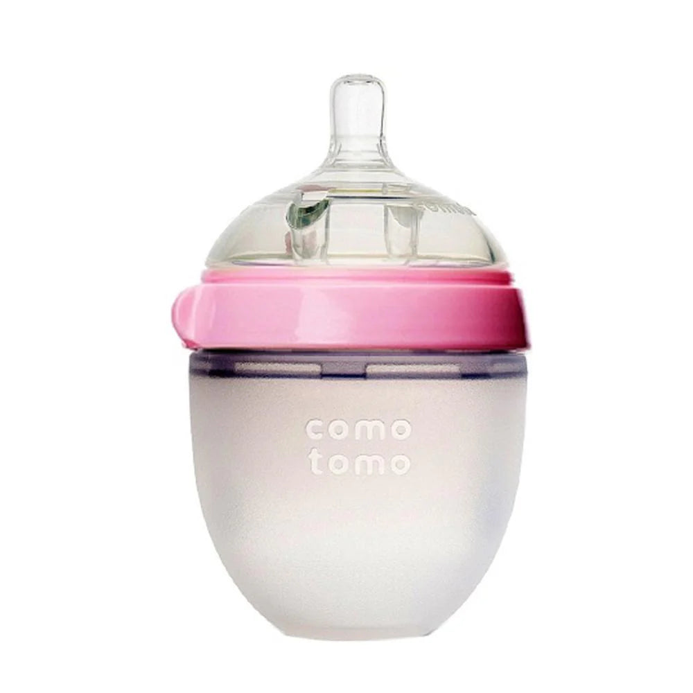 COMOTOMO NATURAL SILICONE BABY BOTTLE 150ML PINK