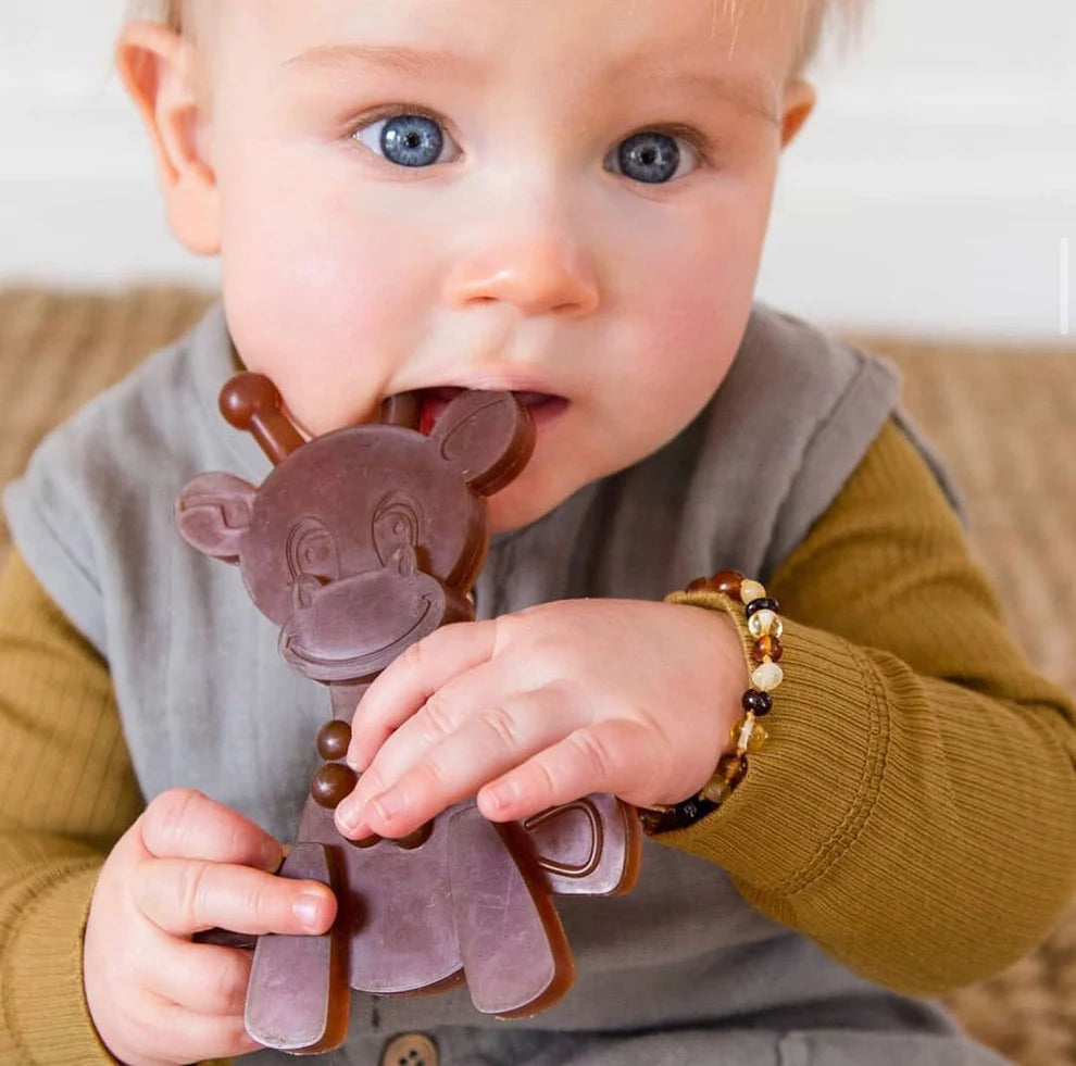 The Little Bamber - Natural Rubber & Baltic Amber Teething Toy - Bambeado