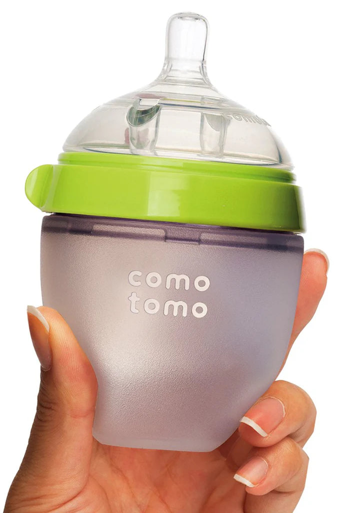 COMOTOMO NATURAL SILICONE BABY BOTTLE 150ML GREEN