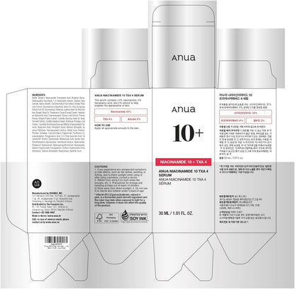 ANUA - Niacinamide 10% + TXA 4% Serum 30ml - KOREAN SKINCARE