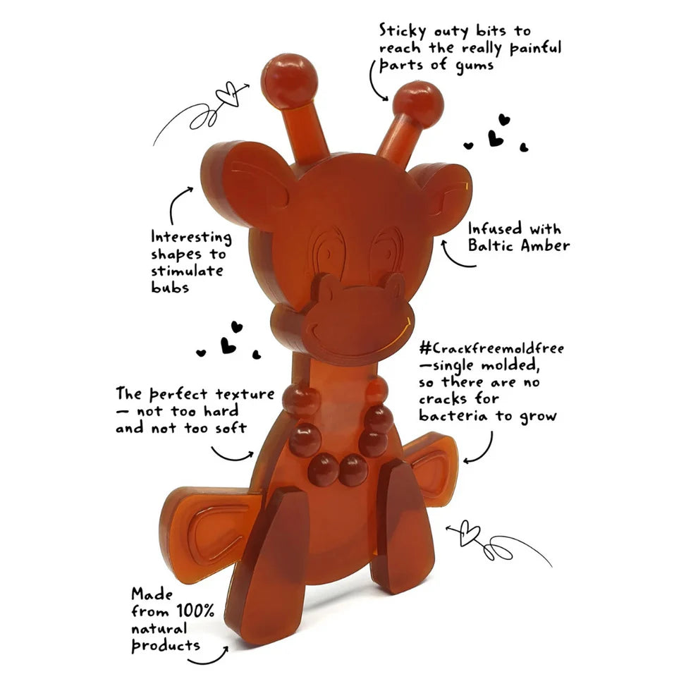 The Little Bamber - Natural Rubber & Baltic Amber Teething Toy - Bambeado