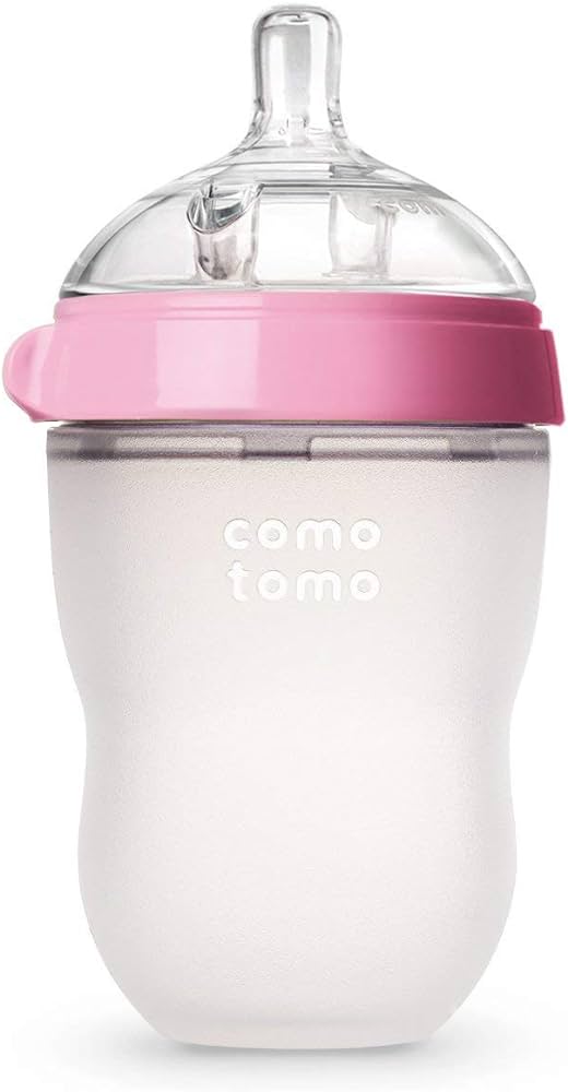 COMOTOMO NATURAL SILICONE BABY BOTTLE 250ML PINK