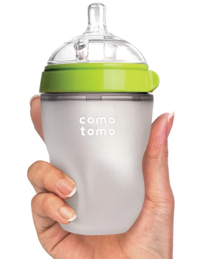 COMOTOMO NATURAL SILICONE BABY BOTTLE 250ML GREEN