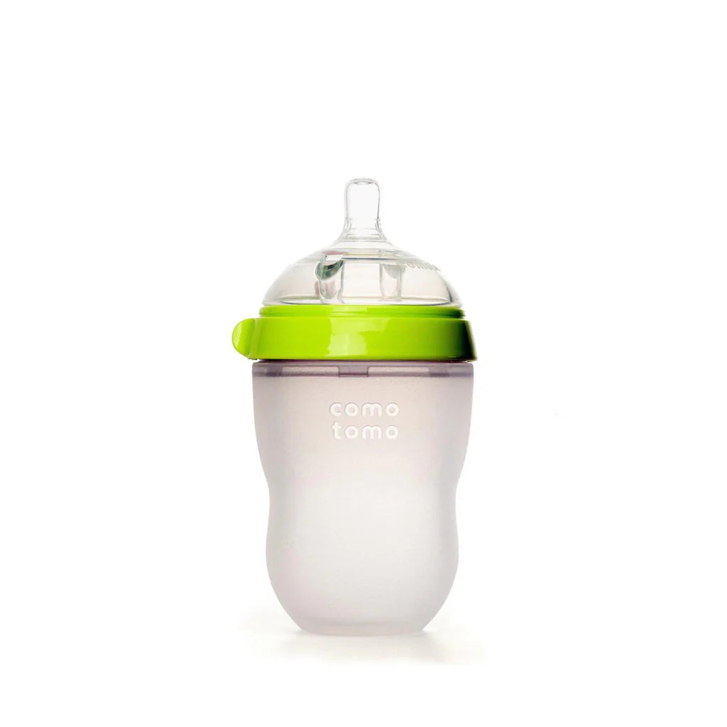 COMOTOMO NATURAL SILICONE BABY BOTTLE 250ML GREEN