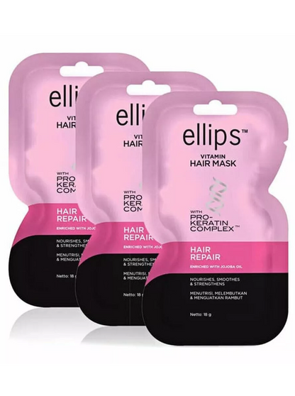 ELLIPS HAIR VITAMIN KERATIN OIL - HAIR REPAIR TREATMENT, HEAT PROTECTION - Bali