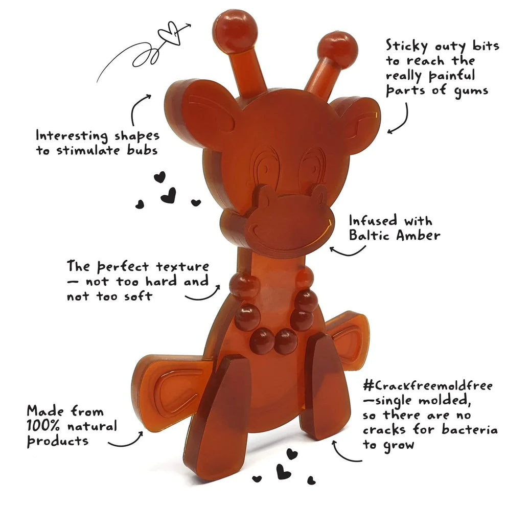 The Little Bamber - Natural Rubber & Baltic Amber Teething Toy - Bambeado