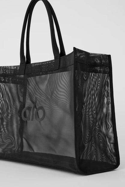 Alo Sheer Tote Bag | Black & Clear