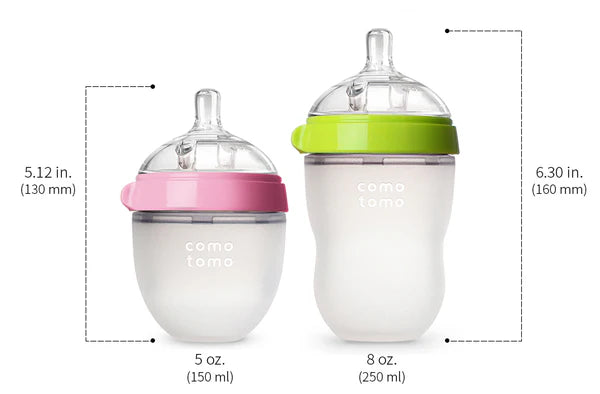 COMOTOMO NATURAL SILICONE BABY BOTTLE 150ML GREEN