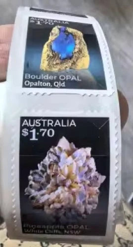 $1.70 Stamp Labels Australia Opals Design Self Adhesive Sticker Opal Post