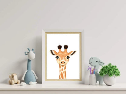 Handmade Safari Jungle Animal Nursery Art – A3 Prints – Set of 6 – Unramed Decor